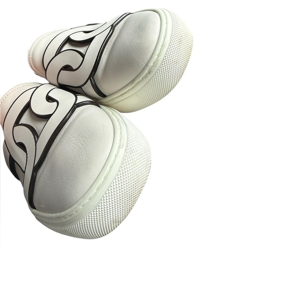 Tod’s women’s Kate light gray and black leather slip on shoes size 39  US 9 - Picture 6 of 10